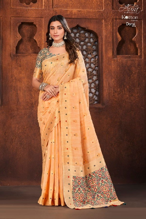 Dorai Vol 18 By Aura Cotton Sarees Catalog
